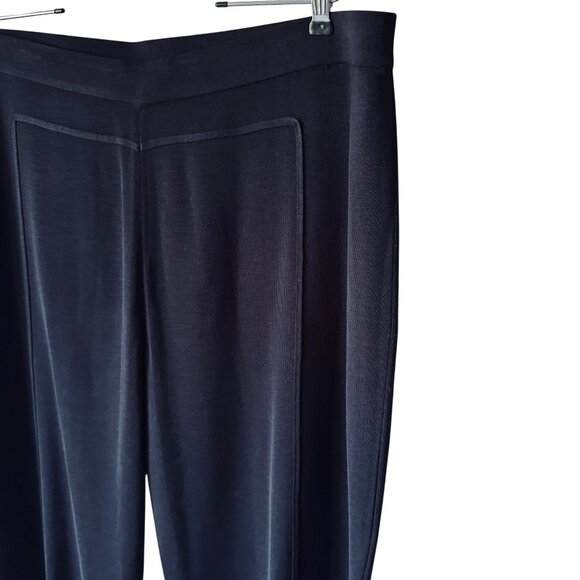 Misook Knit Pull On Straight Leg Knit Pant 3X Stretch Flat Front Seam Detail - Picture 12 of 16